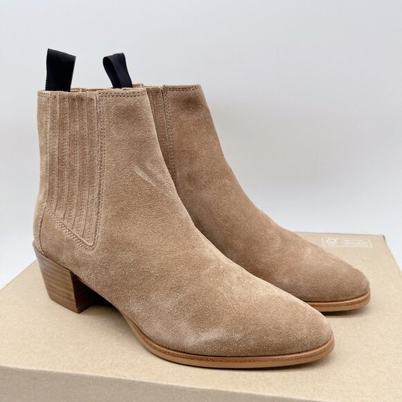 Rag & Bone Rover Heeled Chelsea Ankle Boots Women's Tan  Suede EU 35 US 5 - $395 - Picture 4 of 12